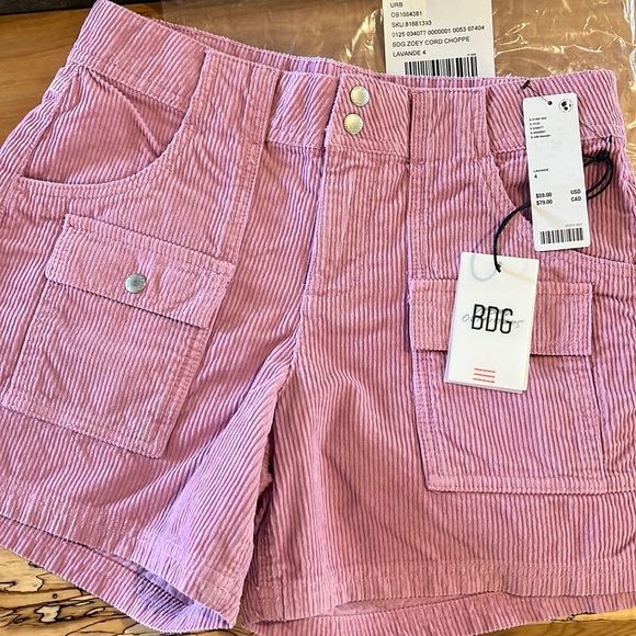 Urban Outfitters Pants - Urban Outfitters Pink Corduroy Cargo Shorts